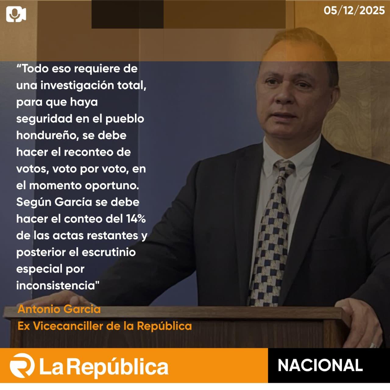 El ex vicecanciller de la República Antonio “Tony” García, informó este día que un amigo personal del Candidato del Partido Liberal, Salvado - Cover Image